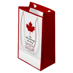 Bolsa De Regalo Pequeña Boda de Bandera de Canadá