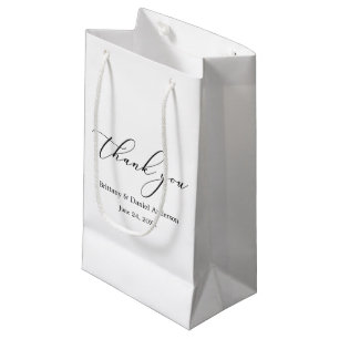 Bolsa De Regalo Pequeña Boda de caligrafía de elegancia minimalista