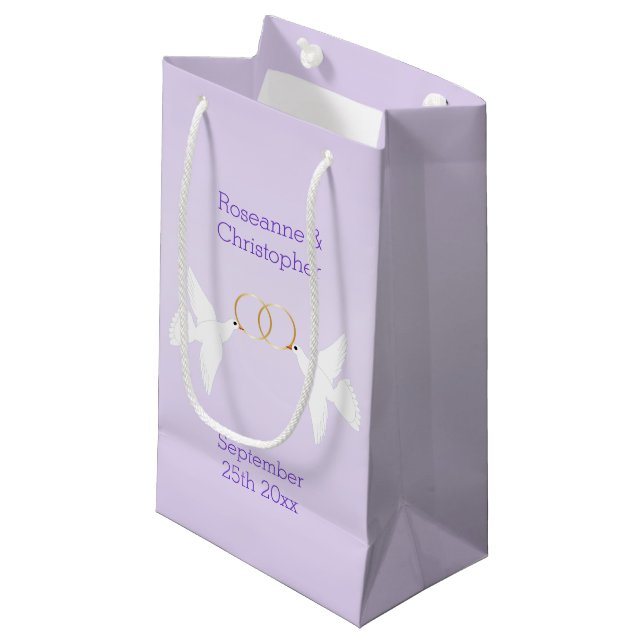 Bolsa De Regalo Pequeña Boda de color Lilac (Angulo Anverso)