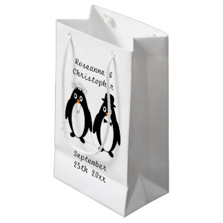 Bolsa De Regalo Pequeña Boda de diseño de pingüino