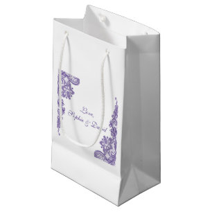 Bolsa De Regalo Pequeña Boda de encaje ultravioleta moderno