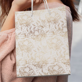 Bolsa De Regalo Pequeña Boda de Florals de la Mano de la Mano de la Falso