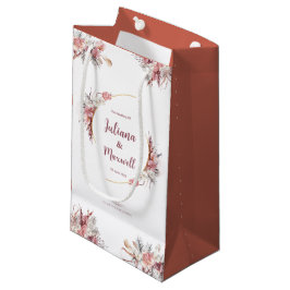 Bolsa De Regalo Pequeña Boda Floral de acuarela Gracias