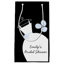 Bolsa De Regalo Pequeña Boda Gown Blue Bridal Shower negro