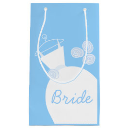 Bolsa De Regalo Pequeña Boda Gown Blue Bride pequeña