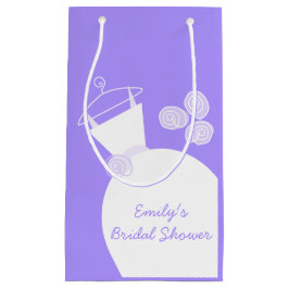 Bolsa De Regalo Pequeña Boda Gown Purple Bridal Shower pequeña