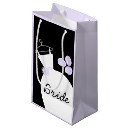 Bolsa De Regalo Pequeña Boda Gown Purple Bride negro pastel pequeño