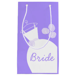 Bolsa De Regalo Pequeña Boda Gown Purple Bride pequeña