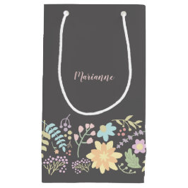 Bolsa De Regalo Pequeña Boda gris Rubor rosado floral
