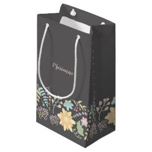 Bolsa De Regalo Pequeña Boda gris Rubor rosado floral