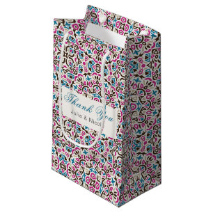Bolsa De Regalo Pequeña Boda Mandala Geométrico de Celosía Marroquí
