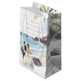 Bolsa De Regalo Pequeña Boda minimalista de destino de playa de verano