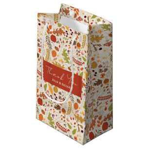 Bolsa De Regalo Pequeña Boda Otoño Floral Rústica Bohemio