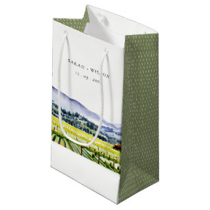 Bolsa De Regalo Pequeña Boda paisajístico de viñedos de Napa Valley Waterc