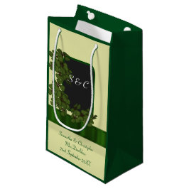 Bolsa De Regalo Pequeña Boda personalizado de chamrock irlandés verde