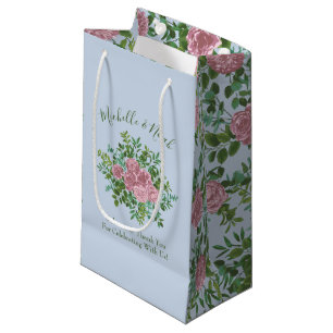 Bolsa De Regalo Pequeña Boda Primavera Jardín de Rosas Rosadas