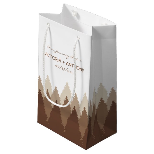 Bolsa De Regalo Pequeña Boda Woodland Forest Range Brown (Angulo Anverso)