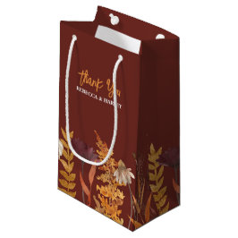 Bolsa De Regalo Pequeña Boho Terracotta Wildflower Botumn Fall Wedding