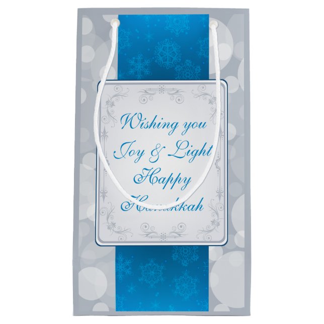 Bolsa De Regalo Pequeña Bokeh Hanukkah (Anverso)