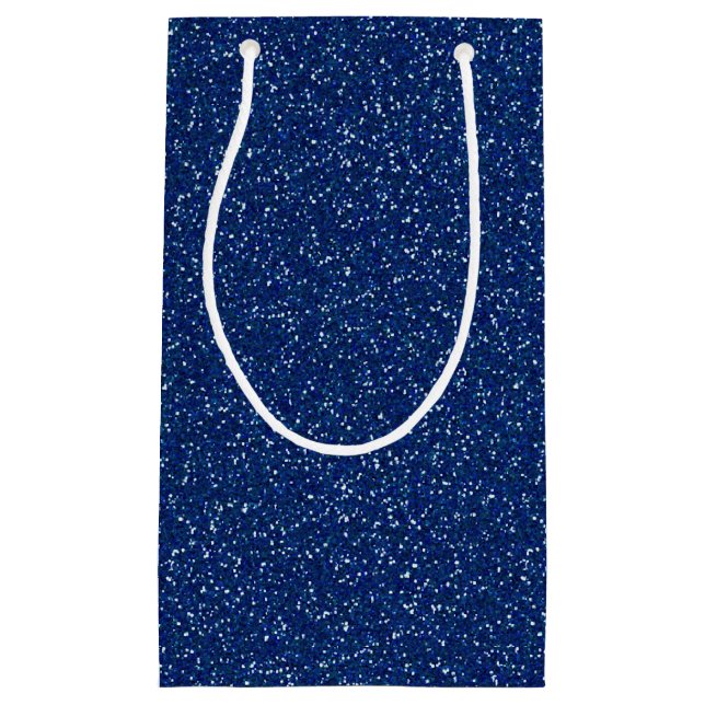 Bolsa De Regalo Pequeña Bolso azul marino del regalo del purpurina de la (Anverso)