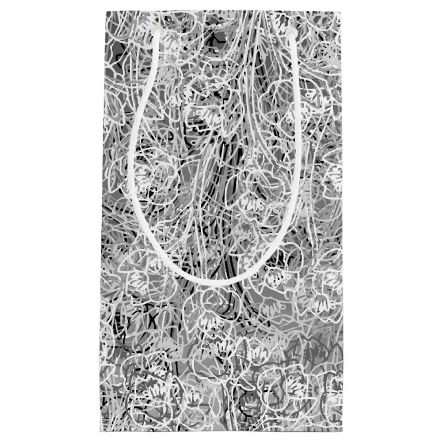 Bolsa De Regalo Pequeña Bolso blanco y negro del regalo de la impresión (Anverso)