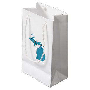 Bolsa De Regalo Pequeña Bolso casero azul del regalo del arte de la