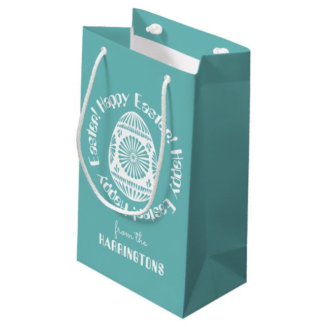 Bolsa De Regalo Pequeña Bolso de encargo del regalo del huevo de Pascua (Angulo reverso)