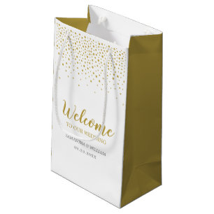 Bolsa De Regalo Pequeña Bolso de la recepción de la boda del confeti del