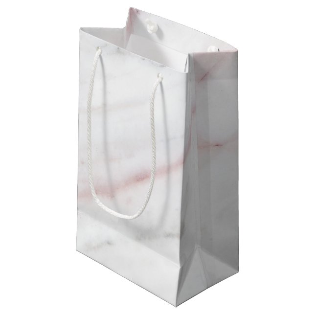 Bolsa De Regalo Pequeña Bolso de mármol rosado del regalo (Angulo Anverso)