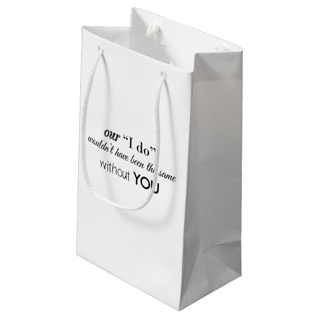 Bolsa De Regalo Pequeña Bolso del bloque del hotel de la boda (Angulo reverso)