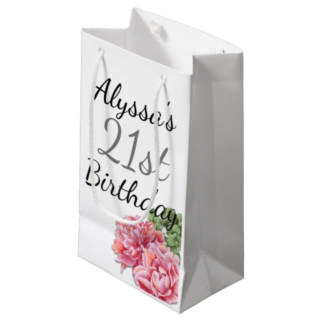 Bolsa De Regalo Pequeña bolso del favor del cumpleaños (Angulo Anverso)