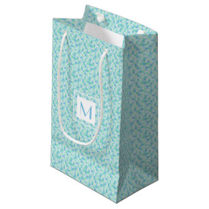 Bolsa De Regalo Pequeña Bolso del regalo de los cuadrados del azul del