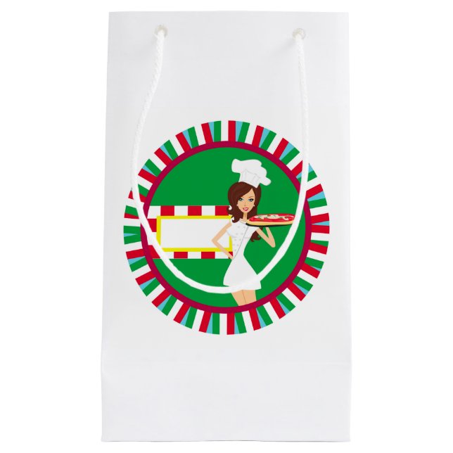Bolsa De Regalo Pequeña Bolso del regalo del fiesta de la pizza (Anverso)