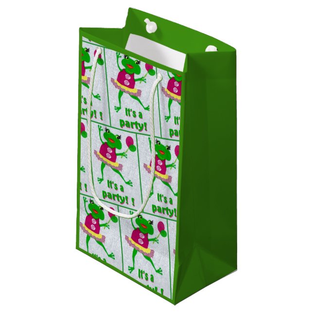 Bolsa De Regalo Pequeña Bolso del regalo del fiesta de la rana verde para (Angulo Anverso)