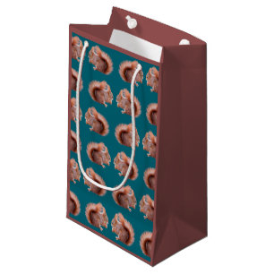 Bolsa De Regalo Pequeña Bolso del regalo del frenesí de la ardilla roja