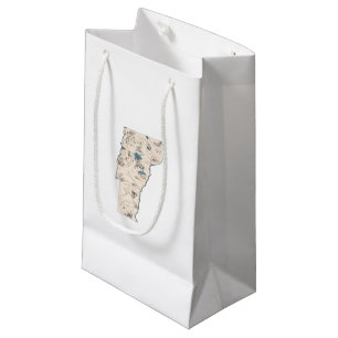 Bolsa De Regalo Pequeña Bolso del regalo del mapa de la imagen del vintage