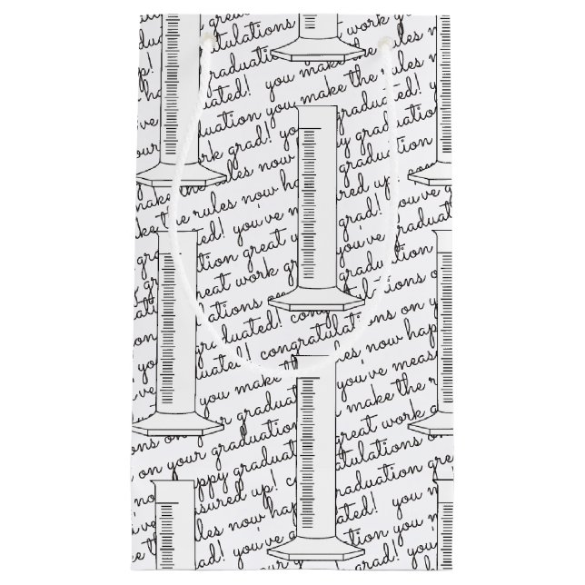 Bolsa De Regalo Pequeña Bolso feliz del regalo de la graduación del (Anverso)