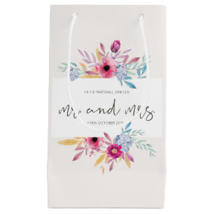 Bolsa De Regalo Pequeña Bolso floral elegante del regalo de Sr. y de