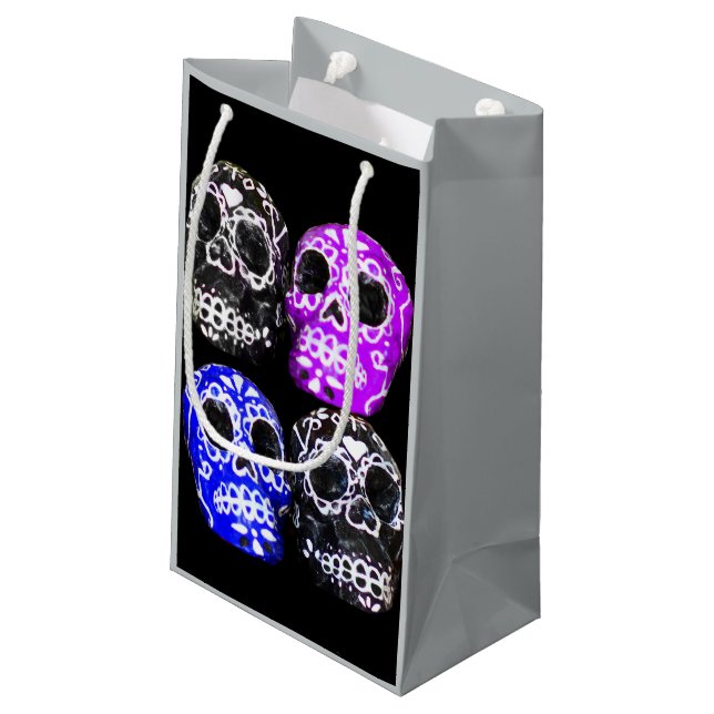 Bolsa De Regalo Pequeña Bolso mexicano del regalo de los cráneos del (Angulo reverso)