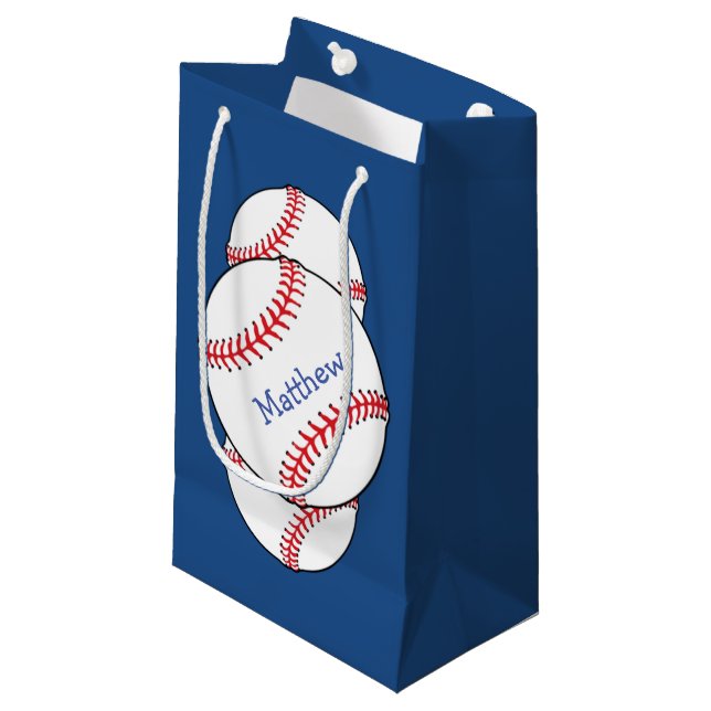 Bolsa De Regalo Pequeña Bolso patriótico del regalo del béisbol (Angulo Anverso)