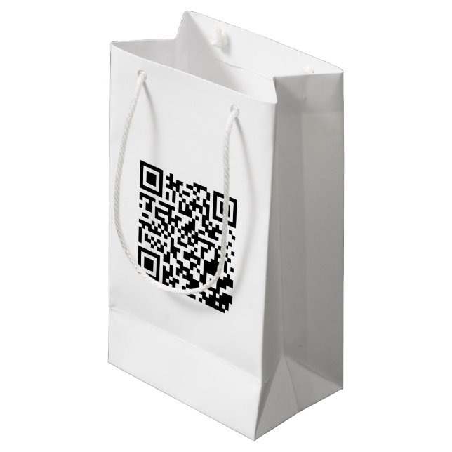Bolsa De Regalo Pequeña Bolso pequeño personalizado con código QR para pro (Angulo Anverso)