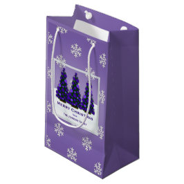 Bolsa De Regalo Pequeña Bolso púrpura personalizado del regalo del árbol