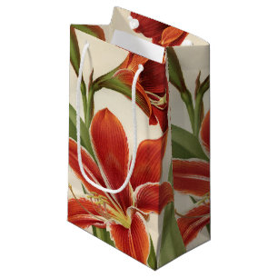 Bolsa De Regalo Pequeña Bolso rojo del regalo del navidad del Amaryllis