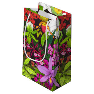 Bolsa De Regalo Pequeña Bolso tropical del regalo del jardín de flores de