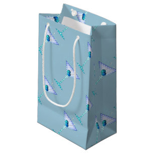 BOLSA DE REGALO PEQUEÑA BOLSOS DEL REGALO, DISEÑO AZUL DE MARTINI