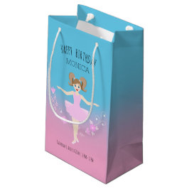 Bolsa De Regalo Pequeña Bonito Ballerina chica Fiesta de cumpleaños