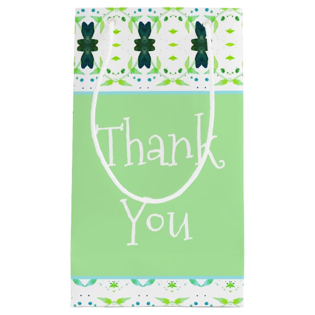 Bolsa De Regalo Pequeña Bonito verde suave (Anverso)