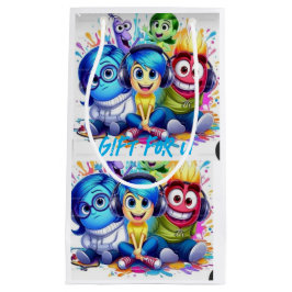 Bolsa De Regalo Pequeña BONITOS TRES AMIGOS ANIMADOS PERSONALIZADO Bag.