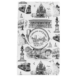 Bolsa De Regalo Pequeña Boston Toile (Ed. Aniversario) Negro/Blanco