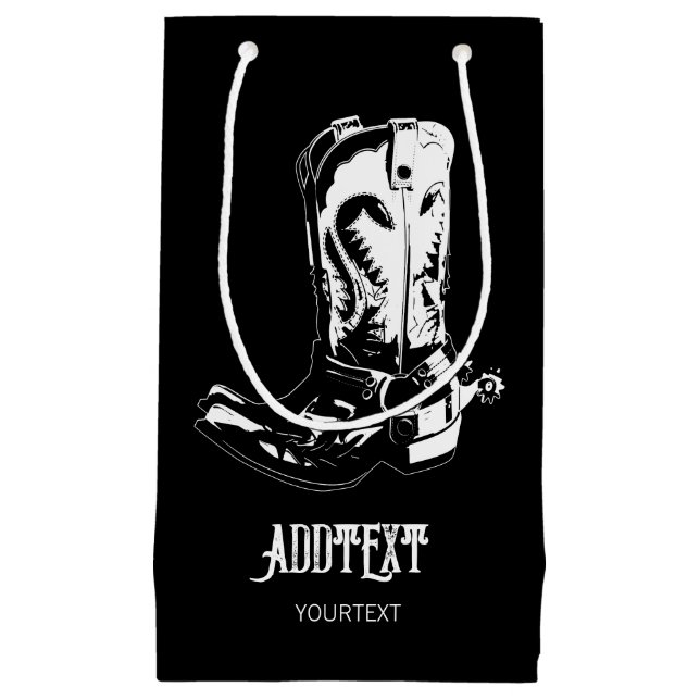 Bolsa De Regalo Pequeña Botas de vaca (Anverso)